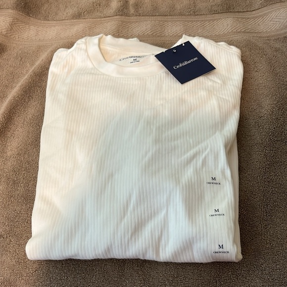 Croft&Barrow men’s med white crew neck tee shirt white brand new unworn perfect - Picture 5 of 5